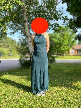 LONG SEQUIN BACKLESS FORMAL DRESS